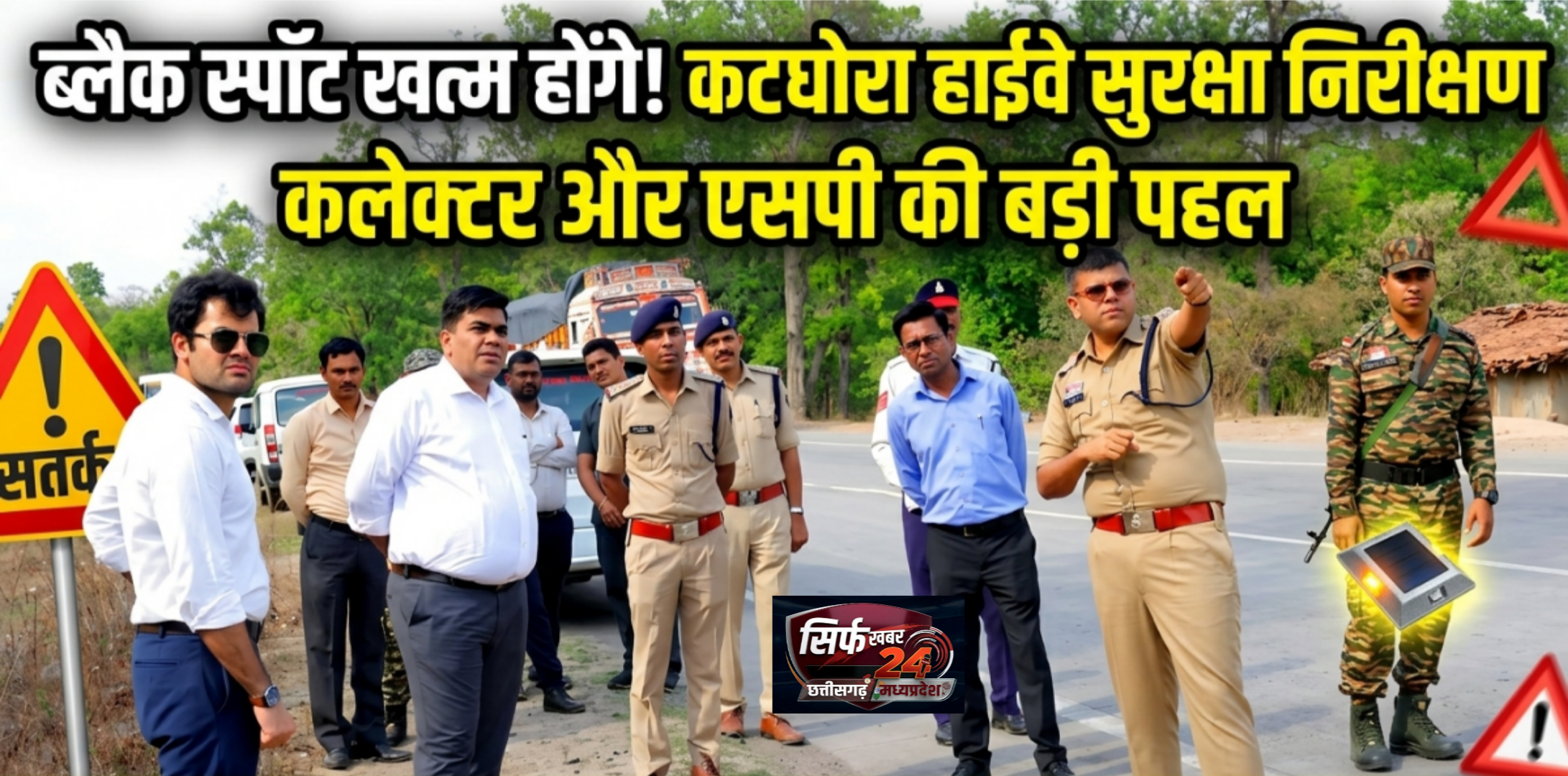 सड़क सुरक्षा के लिए प्रशासन की बड़ी पहल: कलेक्टर और एसपी ने किया नेशनल हाईवे-130 का निरीक्षण